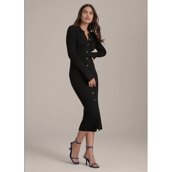 💕FAVORITE DAUGHTER💕 Lena Long Cardigan ~ Black M NWT Ribbed Cotton Cashmere - Picture 5 of 16